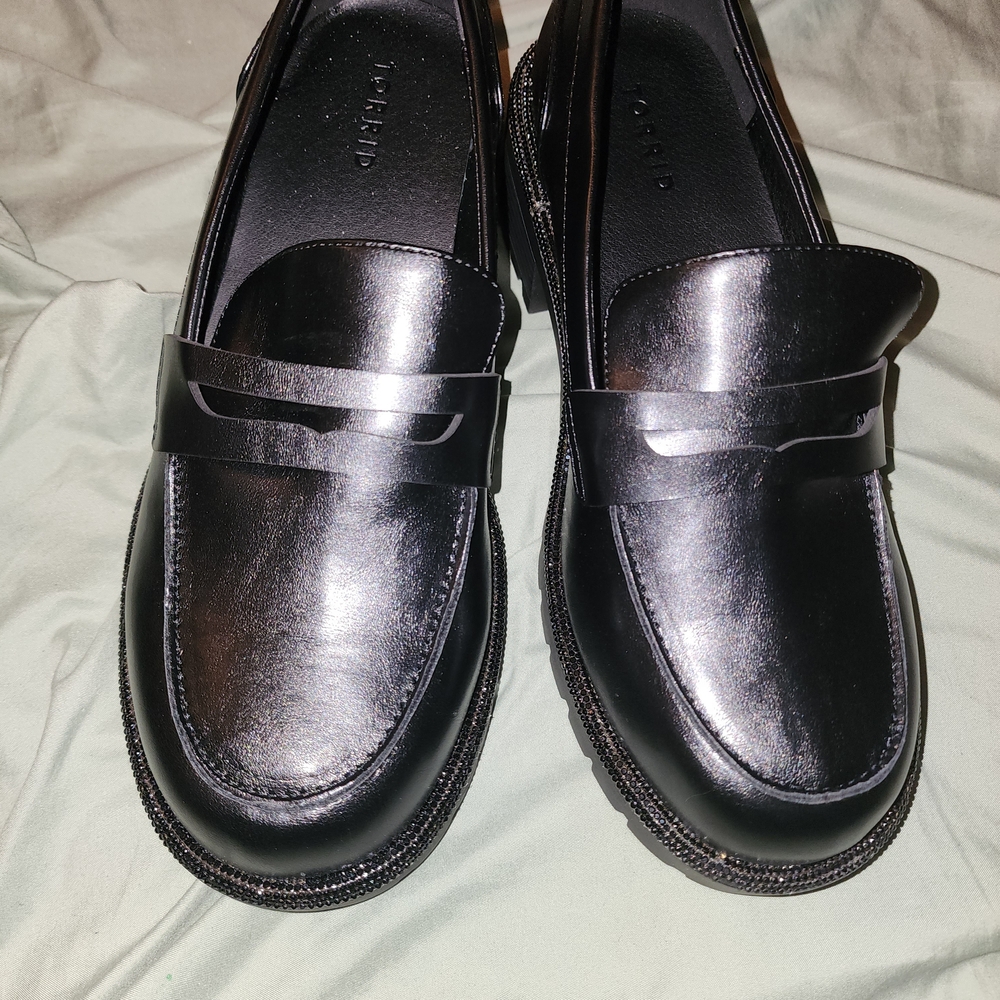 Torrid Black Flats Classic Slip-On Loafers